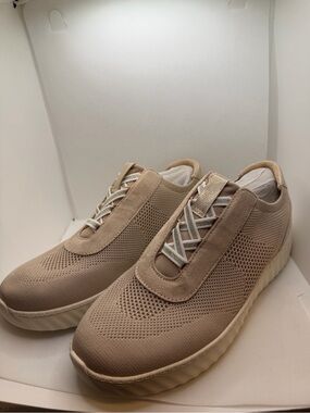 Wander Men's Knit Sneakers in Beige